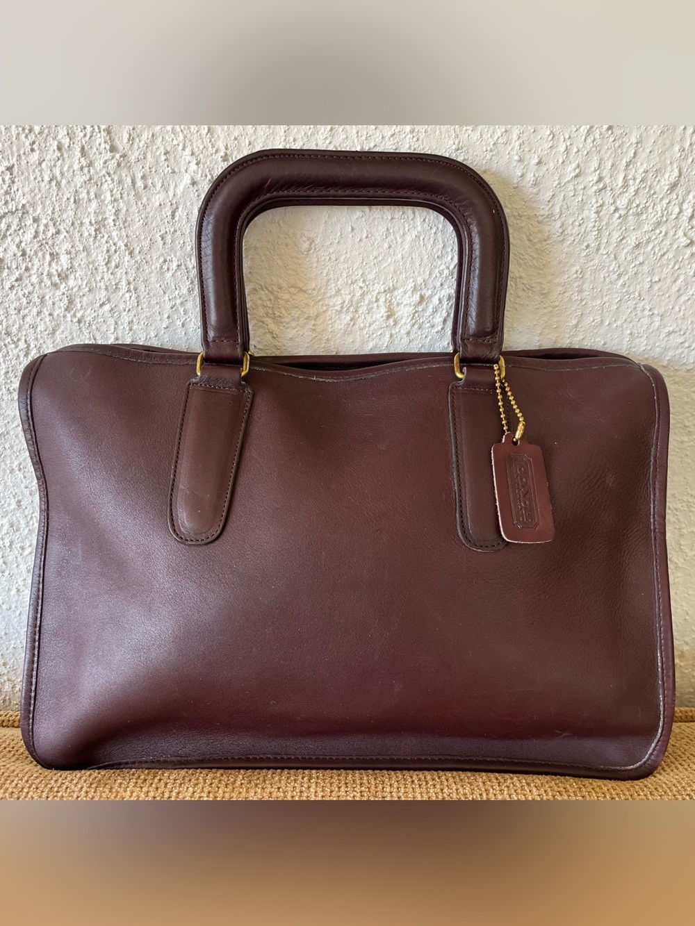 Vintage COACH Burgundy Slim Satchel made in New York City 9430